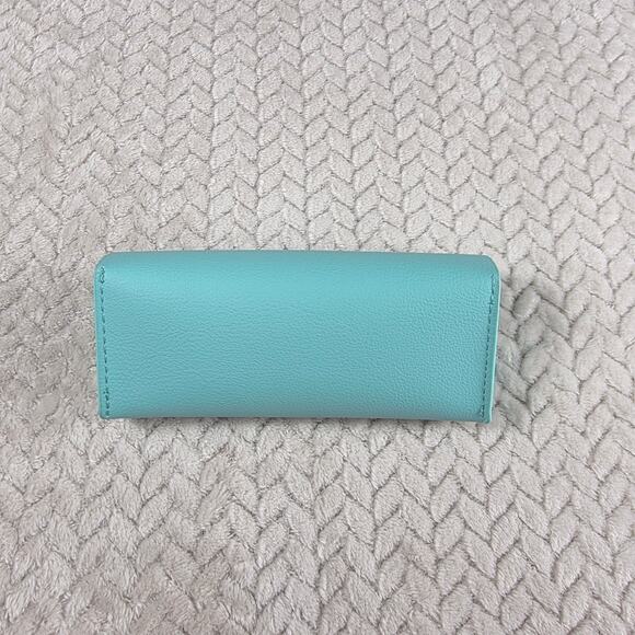 Tiffany & Co Eyeglass Sunglass Case Leather Tiffany Blue with Cards Authentic - Picture 3 of 9